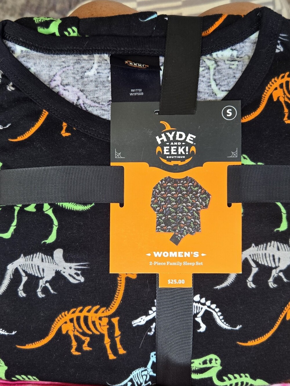 Hyde & Eek! Women's Dinosaur Family Pajama Sleep Set Halloween S/L/XXL
